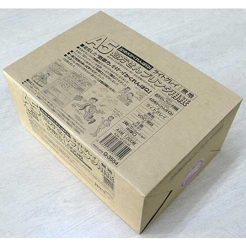 【コピー防止プリンタ用紙（A5/1000枚入）】（処方せん用紙）地模様：無地　色：ライトグレイ