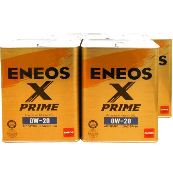 【4缶セット】 ENEOS X PRIME (エックスプライム) エンジンオイル 0W-20 SP/...