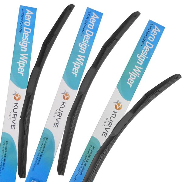 エアロ デザイン ワイパー ブレード フロント 3本 セット 550mm 550mm 500mm ク...