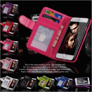 iPhone6 フォトフレーム&カード入れ付き レザーウォレット 手帳型デザイン カバーケース｜jplamp