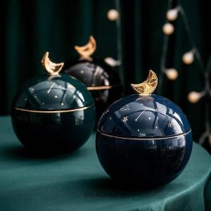 日用雑貨 保存容器 調味料入れ 小物入れ キッチン雑貨 月 球体 宇宙柄