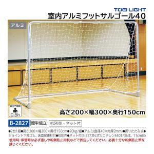 トーエイライト 簡単組立 室内アルミフットサルゴール40 2台1組 ネット付 (メーカー直送) B-2827 ＜2026NP＞