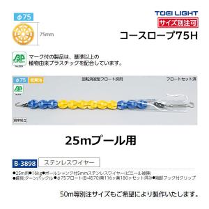 トーエイライト サイズ別注可 コースロープ75H (メーカー直送) 25m B-3898 ＜2025NP＞