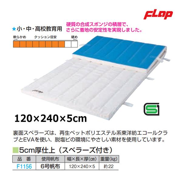 フラップ MX合成スポンジマット 6号帆布 120×240×5cm 大型品 F1156 ＜2024N...