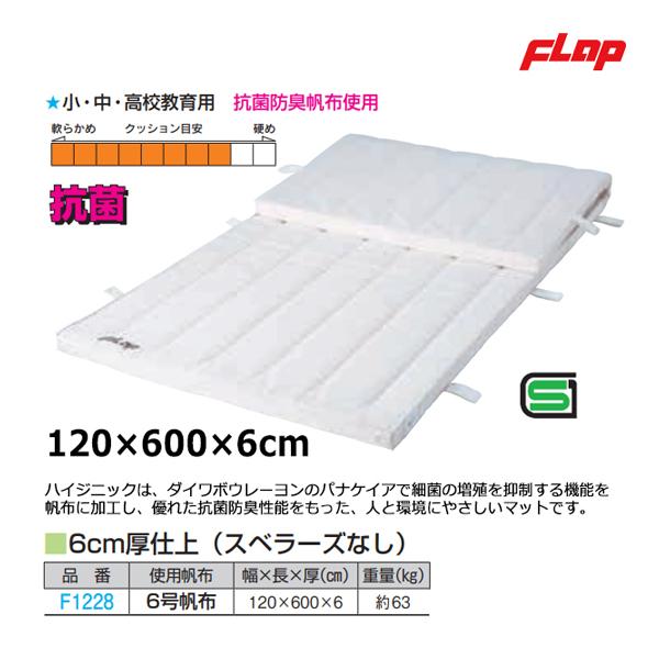 フラップ MX合成スポンジマット(ハイジニック) 6号帆布 120×600×6cm 大型品 F122...