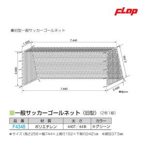 フラップ 一般サッカーゴールネット(従来規格品) 2枚1組 F4348 ＜2023NP＞