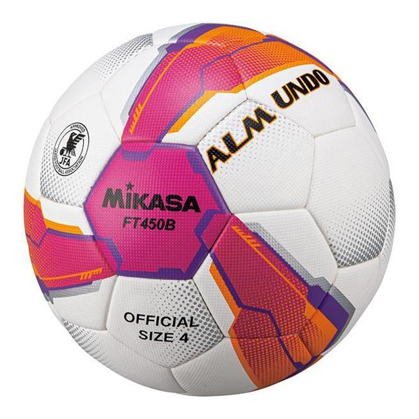 ミカサ サッカーボール 4号 ALMUNDO ピンクバイオレット 検定球 貼り FT450B-PV ...