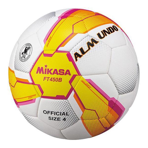 ミカサ サッカーボール 4号 ALMUNDO 黄ピンク 検定球 貼り FT450B-YP ＜2023...