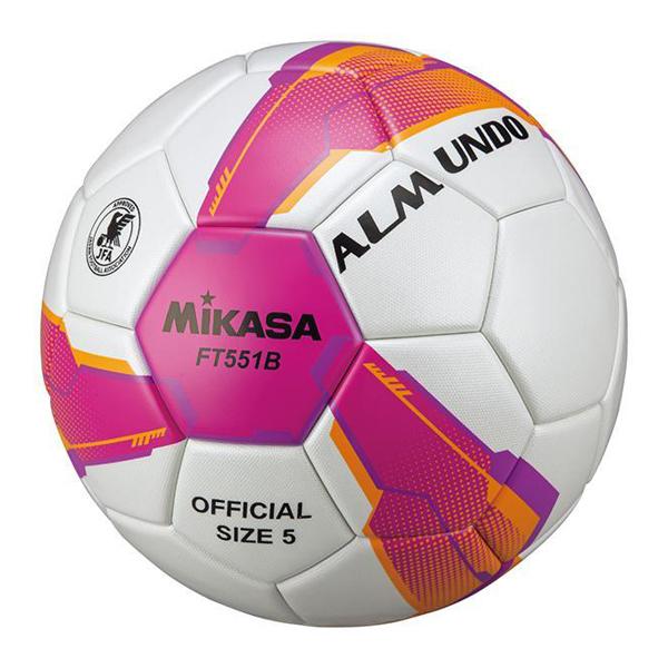ミカサ サッカーボール 5号 ALMUNDO ピンクバイオレット 検定球 貼り FT551B-PV ...