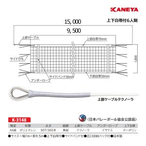 KANEYA カネヤ 6人制バレーネットN-PE60TC K-1861TC <2024NP KANEYA カネヤ 6人制バレーネットN-PE60TC K-1861TC <2024NP