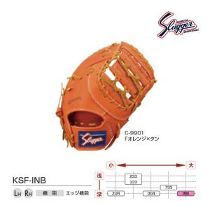 クボタスラッガー 軟式用ファーストミット Fオレンジ×タン KSF-INB-C-9901 ＜2023NP＞｜jpn-sports