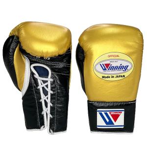 8オンス MS-200-GLDBLK2 ウイニング ボクシンググローブ ひも式 winning boxing gloves 8oz GA-4＜2025NP＞