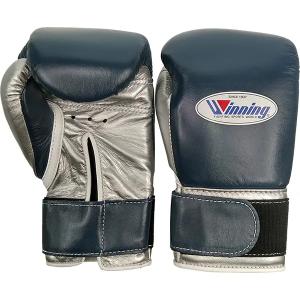 8オンス MS-200B-NVYSLV2 ウイニング(Winnig) ボクシンググローブ マジックテープ式 winning boxing gloves 8oz GB-18＜2025NP＞