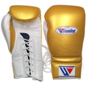 12オンス MS-400-GLDWHT1 ウイニング ボクシンググローブ ひも式 GA-11 winning boxing gloves 12oz