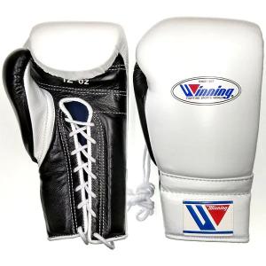 12オンス MS-400-WHTBLK1 ウイニング ボクシンググローブ ひも式 winning boxing gloves 12oz