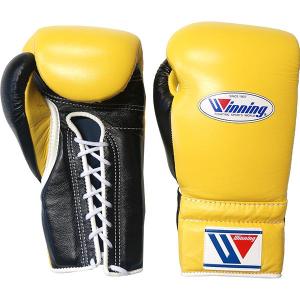 12オンス MS-400-YELBLK1 ウイニング ボクシンググローブ ひも式 GA-15 winning boxing gloves 12oz