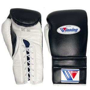 14オンス MS-500-BLKWHT1 ウイニング ボクシンググローブ ひも式 14オンス winning boxing gloves 14oz<GA-35>