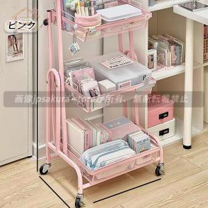大容量 文具 カート 可動式 折りたたみ式 炭...の詳細画像2