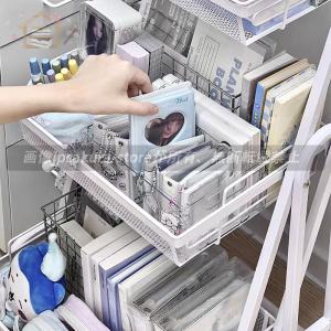 大容量 文具 カート 可動式 折りたたみ式 炭...の詳細画像4