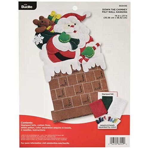 Bucilla Felt Wreath Applique Kit 15 Round-Down The...