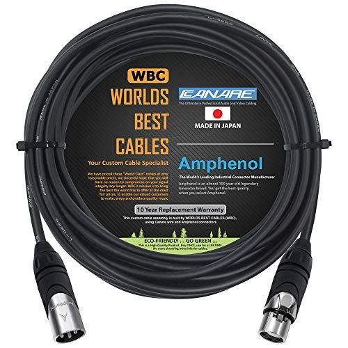 WORLDS BEST CABLES 40フィート Canare L-4E6S Star Quad ...