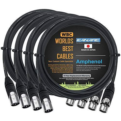 WORLDS BEST CABLES 4ユニット - 12フィート - Canare L-4E6S ...