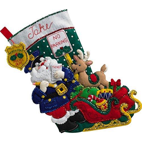 Bucilla 46cm Christmas Stocking Felt Applique Kit ...