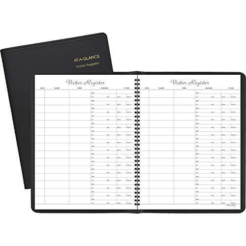 Recycled Visitor Register Book  Black  8 1/2 x 11 ...