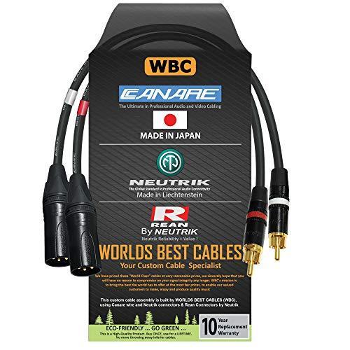 1.5足???RCA to XLR (オス)ケーブルペア???Canare l-4e6s star-...