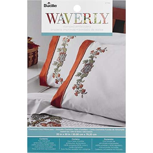 Bucillaスタンプ刺?枕カバーキット2個チャールストンチャープ