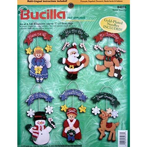 Bucilla バナー グリーティング フェルトアップリケ オーナメントキット 84076