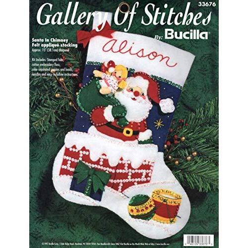 Bucilla Santa in 煙突フェルトアップリケストッキングキット 33676