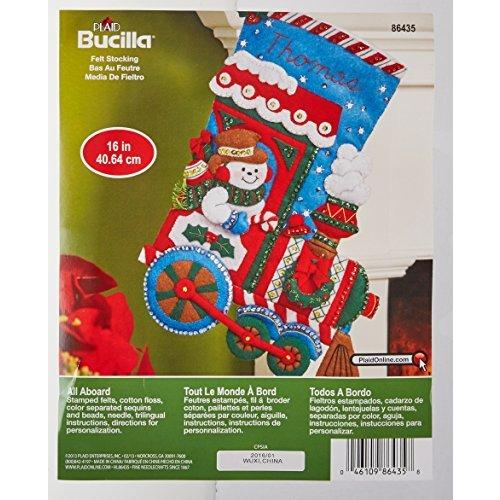 Bucilla 86435 Felt Applique Stocking Kit (16-Inch)...