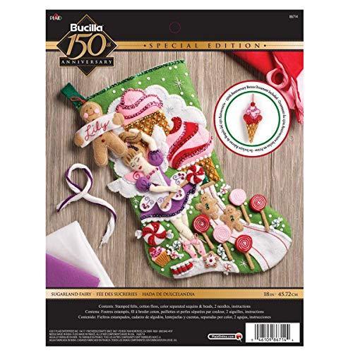 Bucilla 46cm Christmas Stocking Felt Applique Kit ...