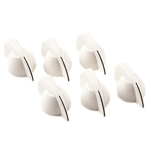Fender パーツ Chicken Head Amplifier Knobs  (6)  Whit...