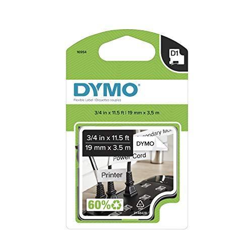 DYMO D1 - Flexible nylon tape - black on white - R...