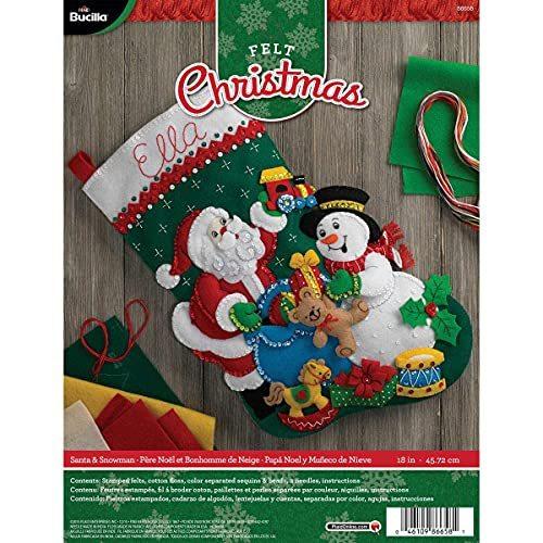 Bucilla 18-Inch Christmas Stocking Felt Applique K...