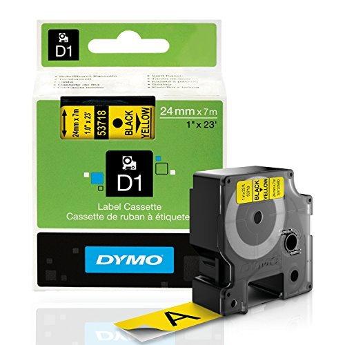 Dymo DYM53718 Label Cassette  1 in. x 23 in.  Blac...