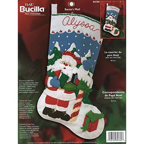 チェック柄ブシラ18フェルトストッキングキットサンタさんのメール84760