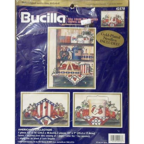Vintage 2000 BUCILLA CrewelEmbroideryKitAmericanaコ...