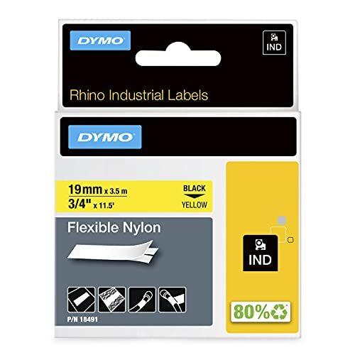 Rhino Tape Original flexible 19mm Black on Yellow ...