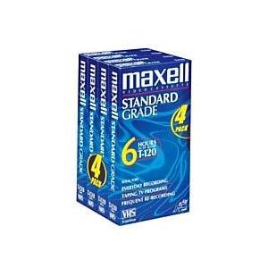 マクセル標準グレードVHSビデオカセット4パック （並行輸入品） （並行輸入品）