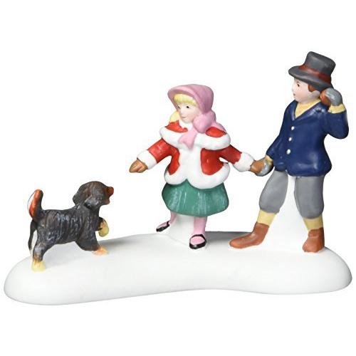 Department 56 Dickens Village Playing With A Puppy...