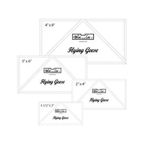 Bloc Loc 飛ぶガチョウの定規セット 1~1.5インチ×3.2インチ×4インチ 3インチ×6イ...