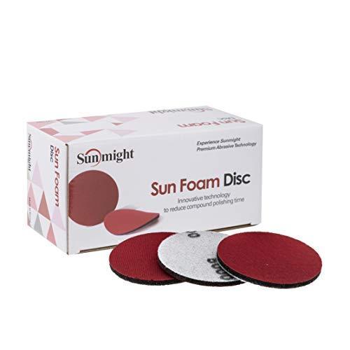 Sunmight 96125?3?"穴なしマジックテープFoam Disc (Sunfoam Gri...