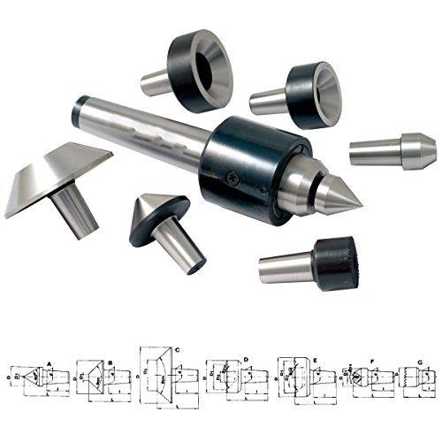 HHIP 7ピース 交換可能 ブルノーズ ライブセンターセット (様々なモーステーパー: 2-5) ...