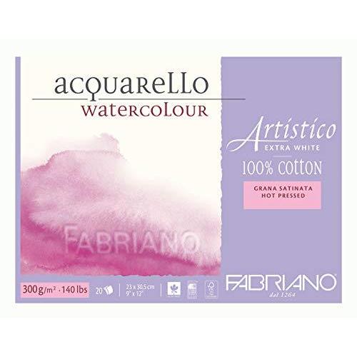 小（23x30.5cm） - - 高ホワイトファブリアーノArtisticoホット水彩ブロックプレス...