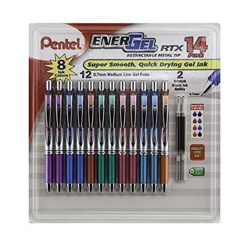 Pentel EnerGel RTX格納式ペン  0.7?MM  メタルTip
