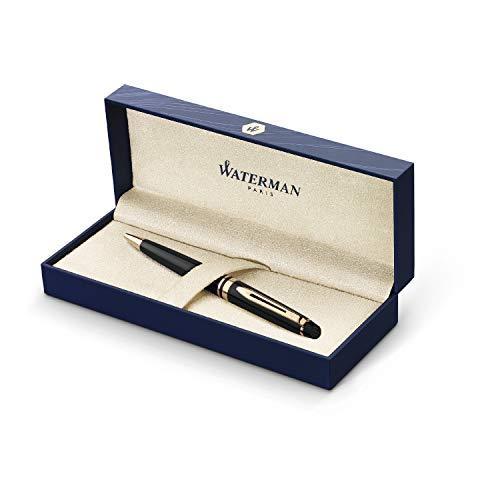 Waterman Expert Ball Pen Black Laquer with Gold Tr...