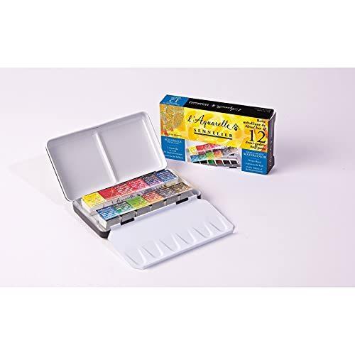 セヌリエ 透明水彩絵具 HP12色ポケットセット 4336970082